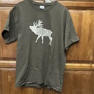 Gildan Green Short Sleeve Tee with Bold Graphic